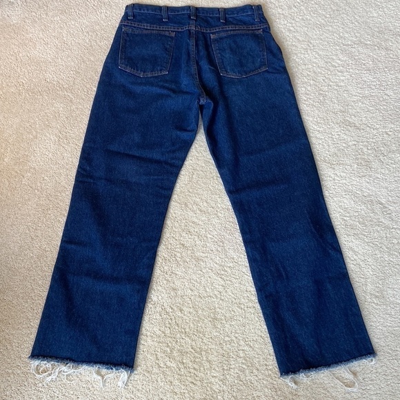 𝅺legendary Gold Men's Straight Leg Jeans with Frayed Hem Size 34 x 26.5 - Picture 7 of 14